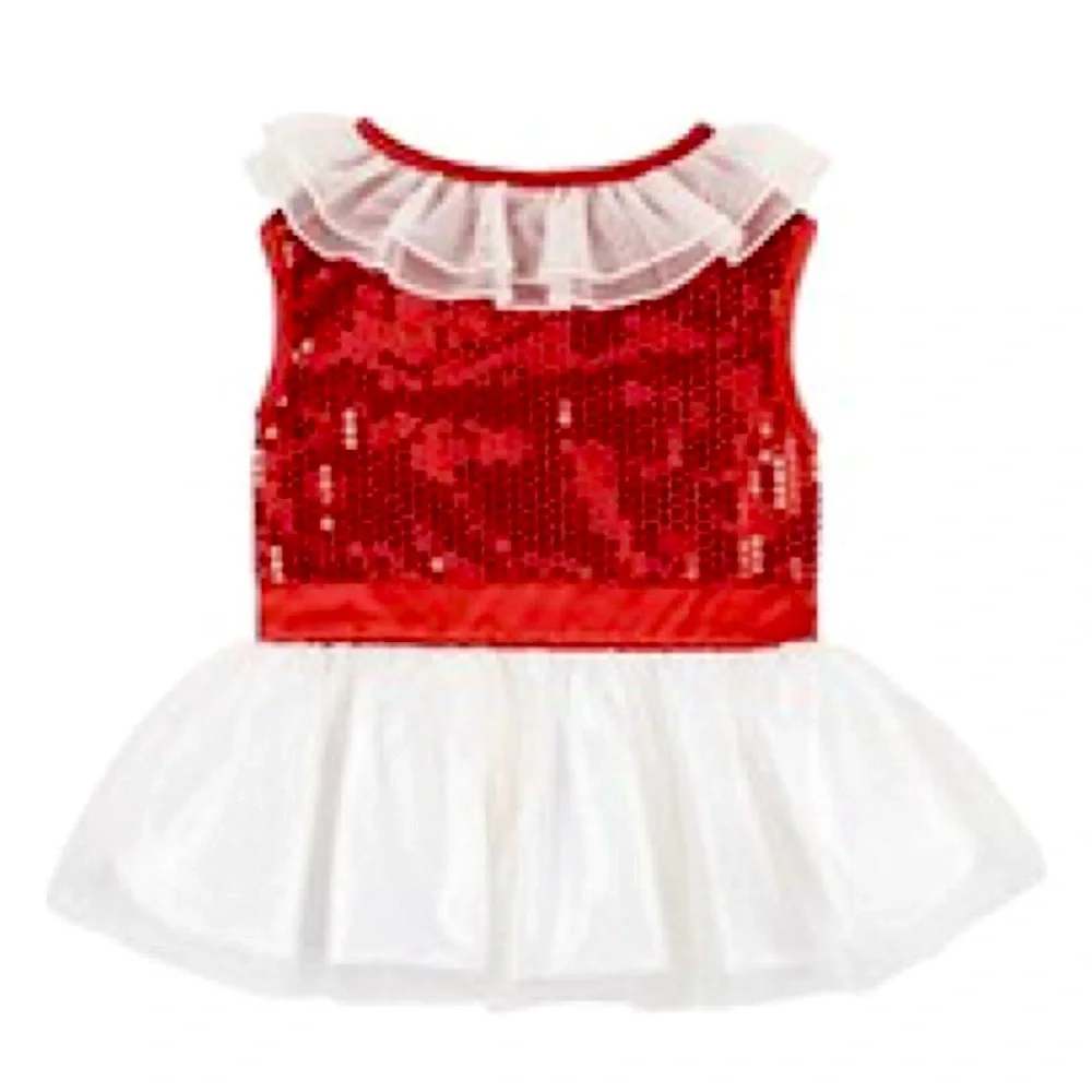FRISCO XL Red Sequin Tulle Dog Dress Christmas Valentine Holiday Costume NWT
